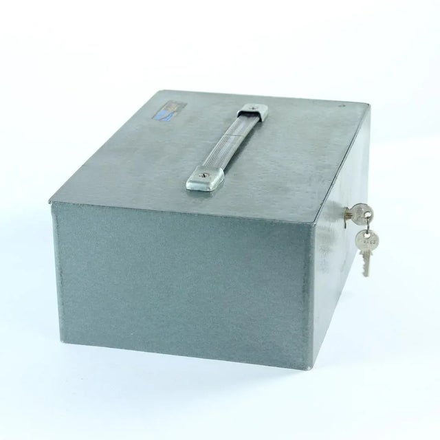 Great vintage safe box made in steel. Produced in Czechoslovakia in 1980s with original label from Kovoplast still...