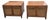 Vintage Asian Modern Walnut Storage End Tables With Brass Hardware – Pair For Sale