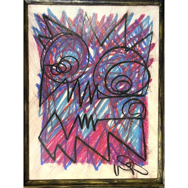 Signed original artwork by sought after artist Wayne Cunningham (American, present day). The abstract modern figure is...