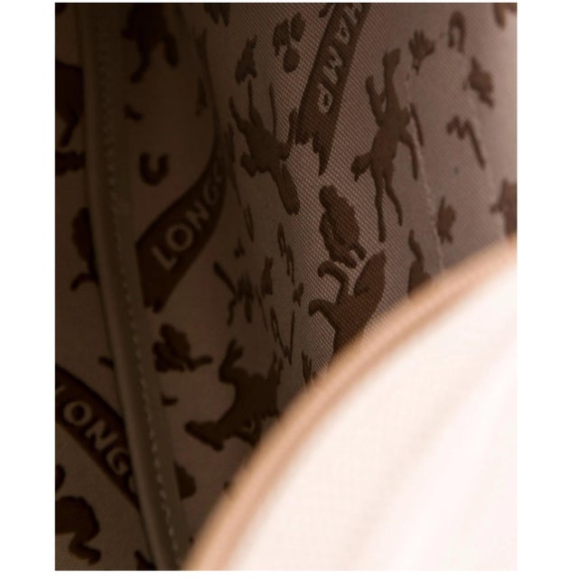 Longchamp CrossBody Shoulder Hand Bag Canvas Gold Silver Tone For Sale In Los Angeles - Image 6 of 6