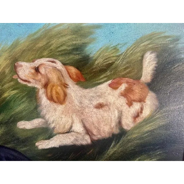 English Oil on Canvas Depicting Trio of Spaniels For Sale In Los Angeles - Image 6 of 12