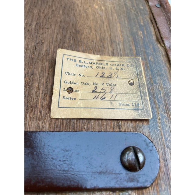 Early 20th Century Gunlocke Style Swivel-Tilt Desk Chair From B. L. Marble Chair Co. For Sale - Image 12 of 13