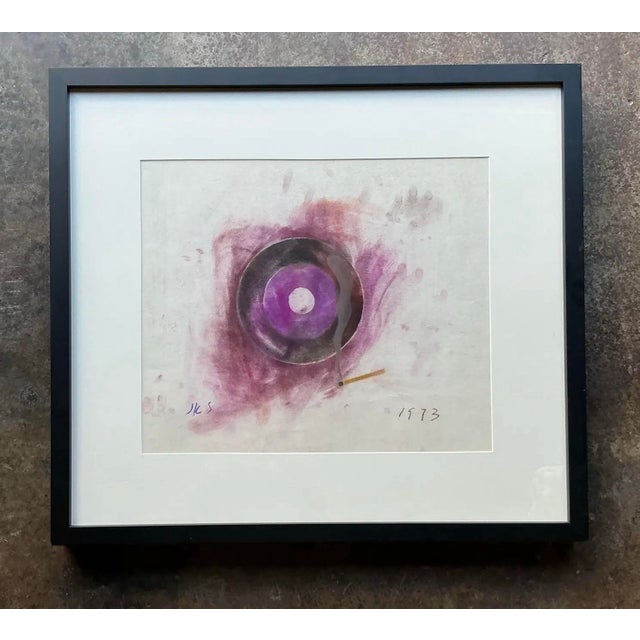 Vintage Boho Original Geometric Abstract on Paper For Sale - Image 9 of 11