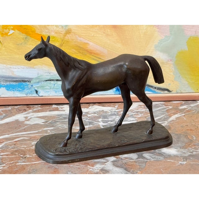 English Late 19th Century English Cast Bronze Horse For Sale - Image 3 of 7