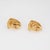 Modern 70s Vintage Cartier Earrings 18k Yellow Gold Textured Clip on Sculptural Jewelry For Sale - Image 3 of 4