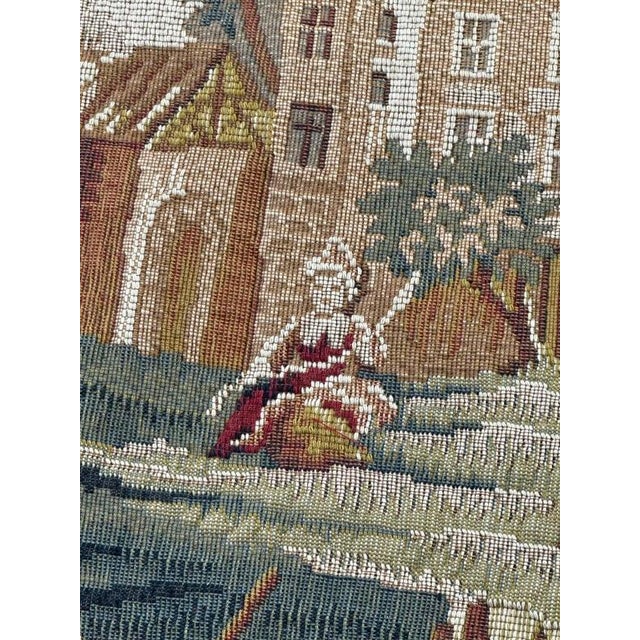 Vintage Jacquard Tapestry with Lauragais Landscape in the style of Aubusson, 1960s For Sale - Image 17 of 18