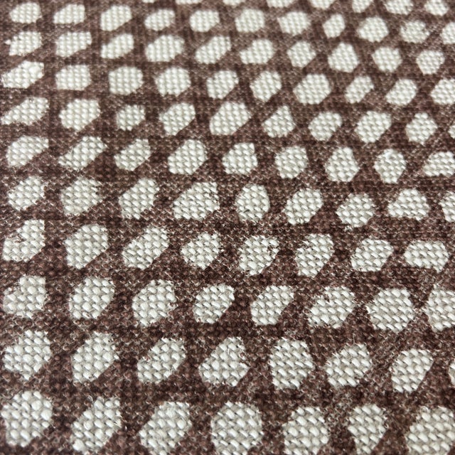 Fermoie Wicker Chocolate Brown Cotton Linen Fabric- 2 1/3 Yards For Sale - Image 4 of 5