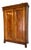 Original Biedermeier Wardrobe in Walnut Veneer with Clothes Rail For Sale