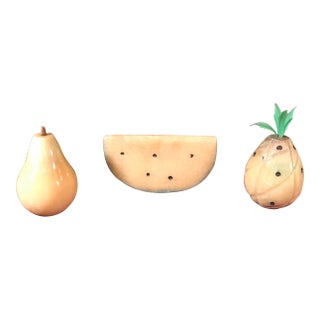 Mid-Century Marble Fruit - Set of 3 For Sale
