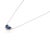 Natural Twin Sapphire and Diamond Heart Necklace in 14k White Gold For Sale - Image 4 of 15