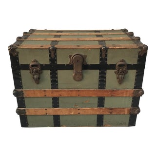 20th Century Eagle Lock Steamer Trunk For Sale