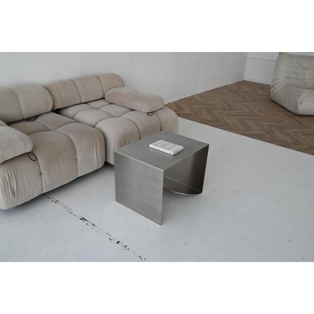 Minimalist Sculptural Accent Table in Aluminum by Veliento For Sale - Image 18 of 18