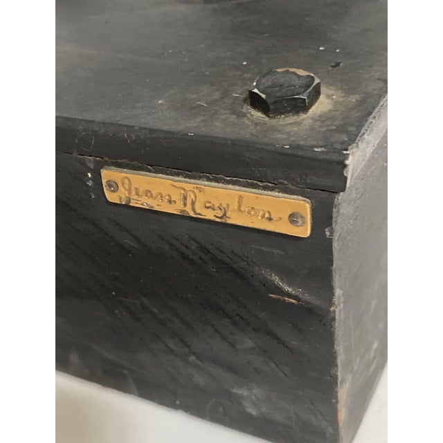 1960s Brutalist Wrought Iron Sculptural Floor Lamp With Glass Shade by Jean Maylon For Sale - Image 4 of 9