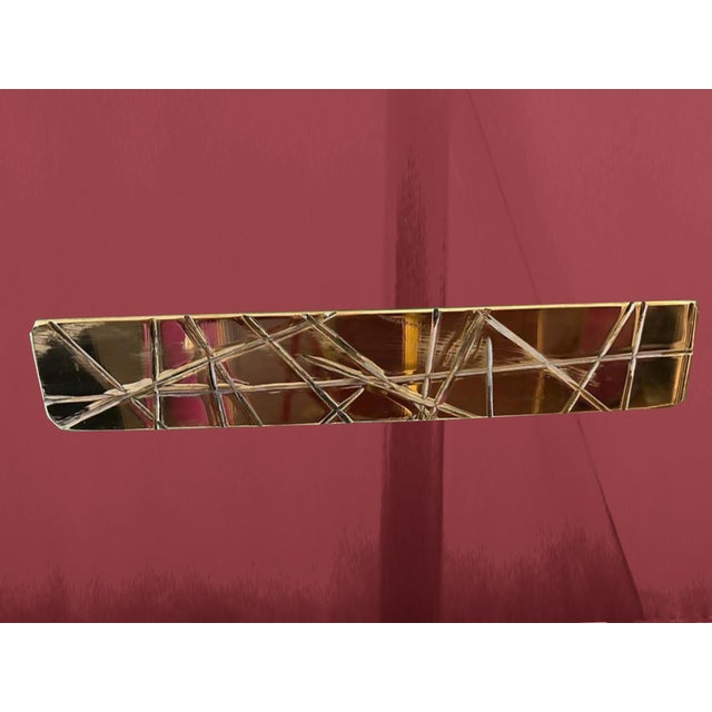 Not Yet Made - Made To Order Console in Red Mirror Murano Glass with Brass Handles and Feet from Justfurnituress SRL For Sale - Image 5 of 6