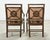 Set of Four McGuire Rattan Target Upholstered Dining Armchairs For Sale - Image 11 of 18
