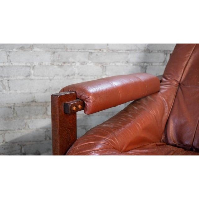 Vintage Percival Lafer Mp-163 Earth Chair & Ottoman For Sale - Image 11 of 18