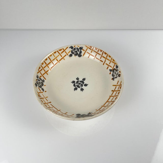 Earthenware Plate on Pedestal from Badonviller Roscoff, 1930 For Sale - Image 4 of 12