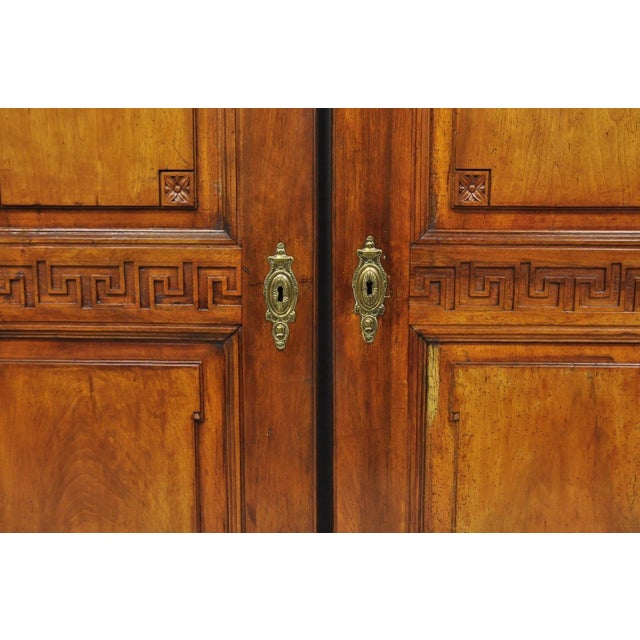 Late 19th Century Antique French Country Louis XV Style Carved Walnut Cabinet Doors - A Pair For Sale - Image 5 of 17