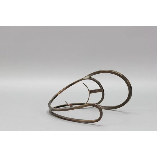 Art Deco French Silvered Brass Bottle Holder For Sale - Image 16 of 18