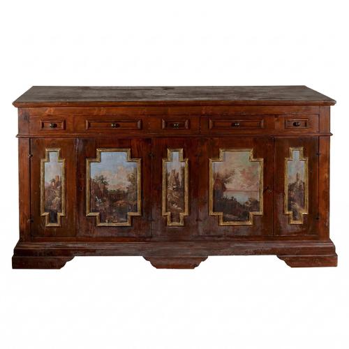 Sideboard with Painted Decorations For Sale - Image 9 of 9