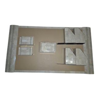 Postmodern Tessellated Stone Executive Desk Set by Artisan Collection LTD -Fd For Sale