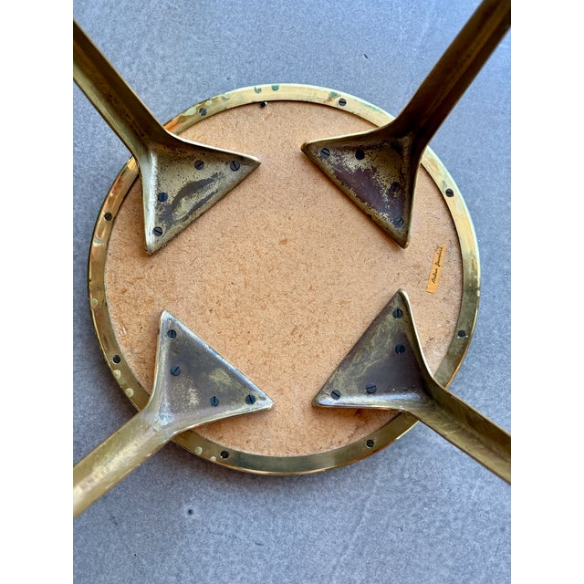 60s Japanese Mosaic Tile and Brass Occasional Table Ardan Jewelers Plant Stand For Sale - Image 9 of 15