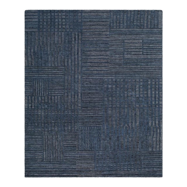 Bergamo Handmade Rug Slate 6x9 For Sale