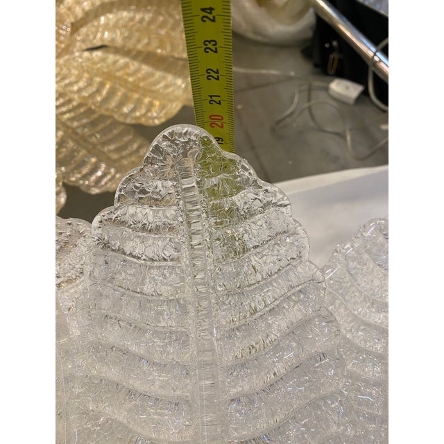 Gold Murano Glass "Tronchi" Wall Sconces - a Pair - Trasparent and Gold Color For Sale - Image 8 of 12