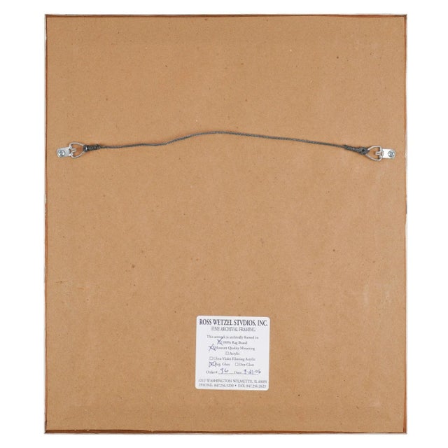 Paper Set of Three Persian Gouache Paintings on Hand Laid Paper, 1800's For Sale - Image 7 of 12