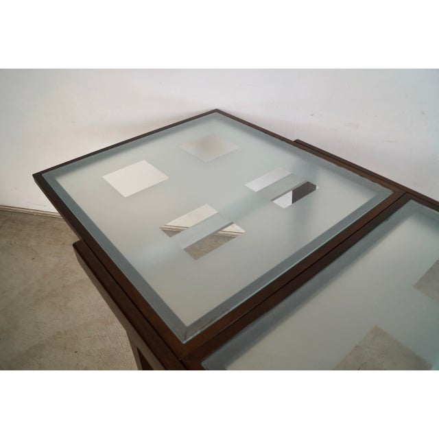 1990’s Italian Extendable Frosted Glass Dining Table For Sale - Image 9 of 12