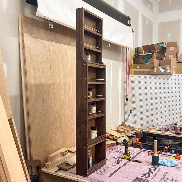 Wood Mid-Century Modern Walnut Spice Rack For Sale - Image 7 of 9