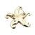 Bold 18k yellow gold starfish pin with rich textured detailing, crafted by AYA. Weighing 7 grams. This sculptural brooch...