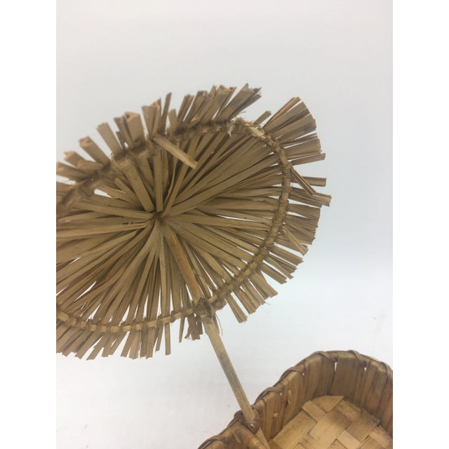 1960s Vintage Tiki Hut Basket For Sale - Image 5 of 9