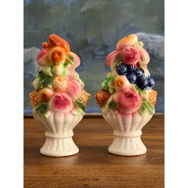 Mid 20th Century Ceramic Fruit, Salt and Pepper Shakers For Sale - Image 6 of 6