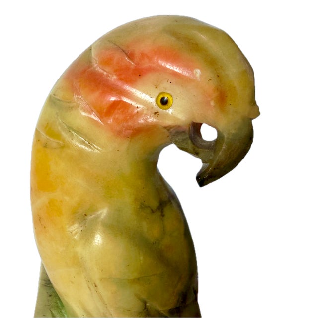 Pair Art Deco Jadeite & Multi-Stone Parrot Bookends For Sale - Image 17 of 18