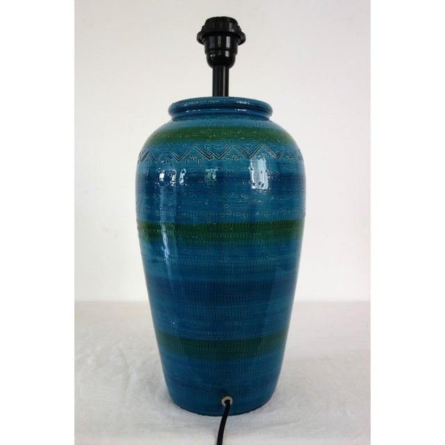 Mid-Century Modern Ceramic Lamp Bases in the style of Bitossi, Italy, 1970s For Sale - Image 3 of 13