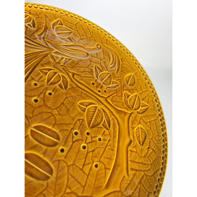Brown Ceramic Dish with Bird Decoration, France, 1960s For Sale - Image 9 of 12
