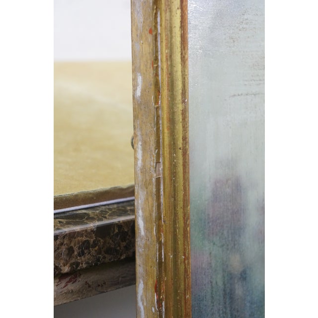 Antique Federal Regency Giltwood Trumeau Eglomise Reverse Painted Pier Mirror For Sale - Image 12 of 16