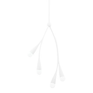 Mitzi Elsa 4-Light Pendant, Textured White For Sale