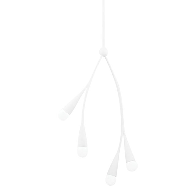 Mitzi Elsa 4-Light Pendant, Textured White For Sale