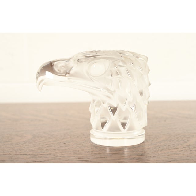 Lalique "Eagle Head" Art Deco Crystal Paperweight For Sale - Image 12 of 12