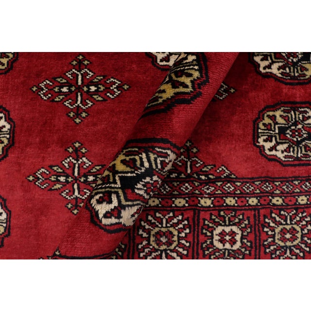 Rustic Bokhara Mann Red/Beige Hand Knotted Wool Rug For Sale In New York - Image 6 of 10