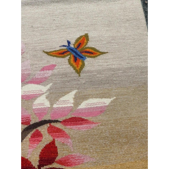 French Tapestry by Michèle Ray Arbre Dor for Aubusson, 1950s For Sale - Image 10 of 18