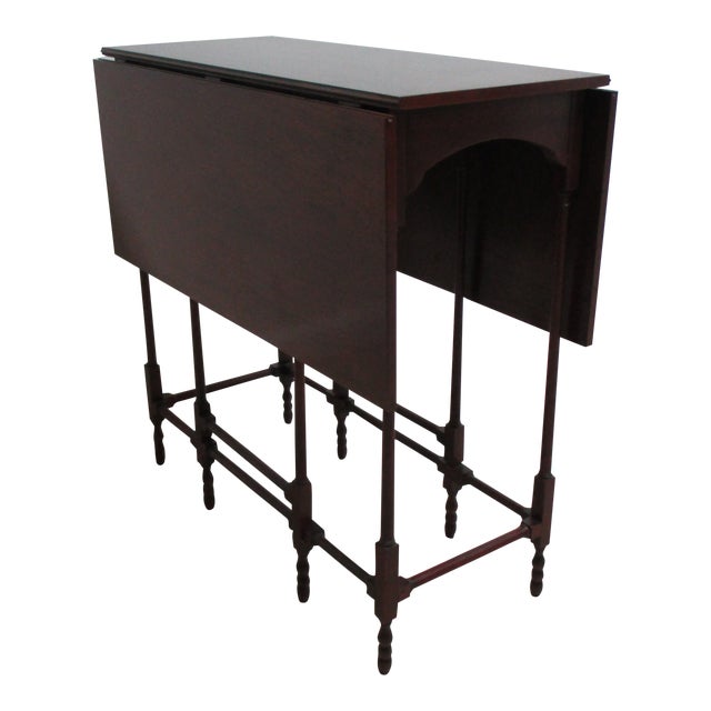 Vintage Baker Furniture Historic Charleston Drop Leaf Gateleg Mahogany