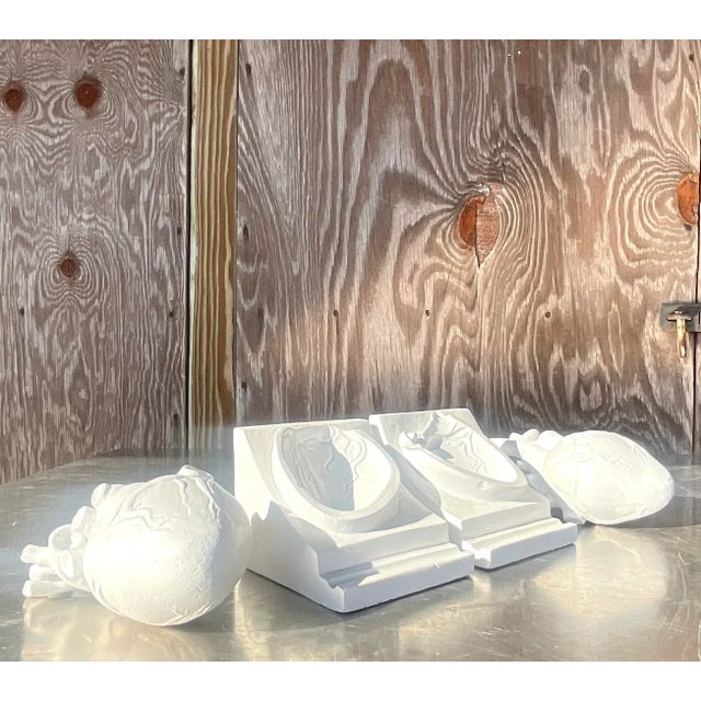 Vintage Boho 1950s Plaster Heart Bookends, Signed- Set of 2 For Sale - Image 4 of 12