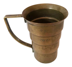 1930s Napier Brass Stepped Jigger