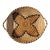 20th C Medium Hand Woven Hemp Tray With Handles For Sale