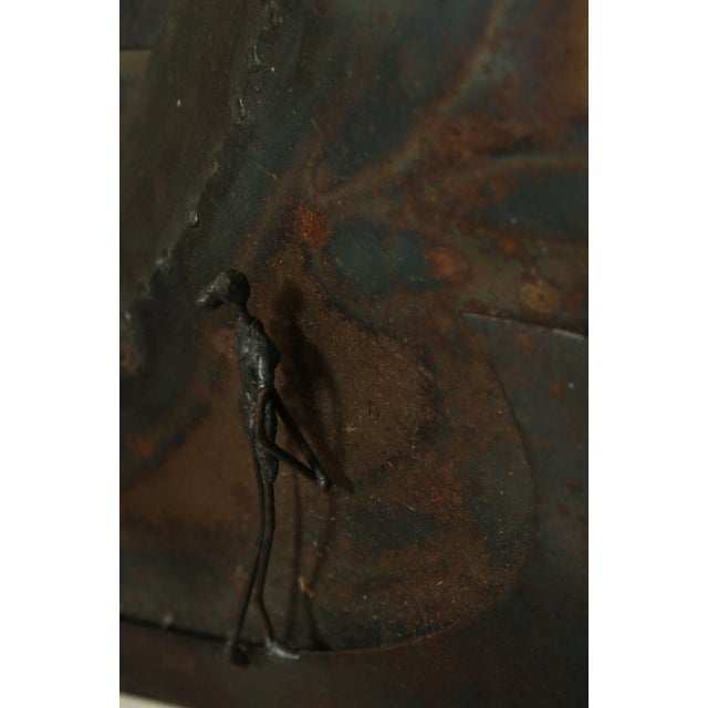 Arlene Abend Welded Steel, Metal Brutalist Wall Sculpture, 1982 For Sale In Philadelphia - Image 6 of 13