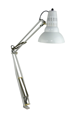 White Adjustable Achitect Table Lamp, 1970s