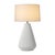 Contemporary 1960s Nova of California Concord Bone Porcelain 28" Table Lamp, White Walnut For Sale - Image 3 of 13